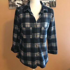 Super Soft Blue Plaid Long Sleeve (3/4)